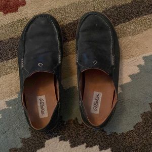 Olukai black mens shoes